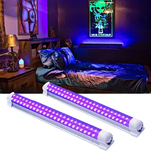 Kit de tira de luz LED UV negra, resistente al agua ultravioleta IP65  16.4FT/5M 3528 300 LED, luz negra de 395 nm-405 nm para DJ, bar, club,  fiesta