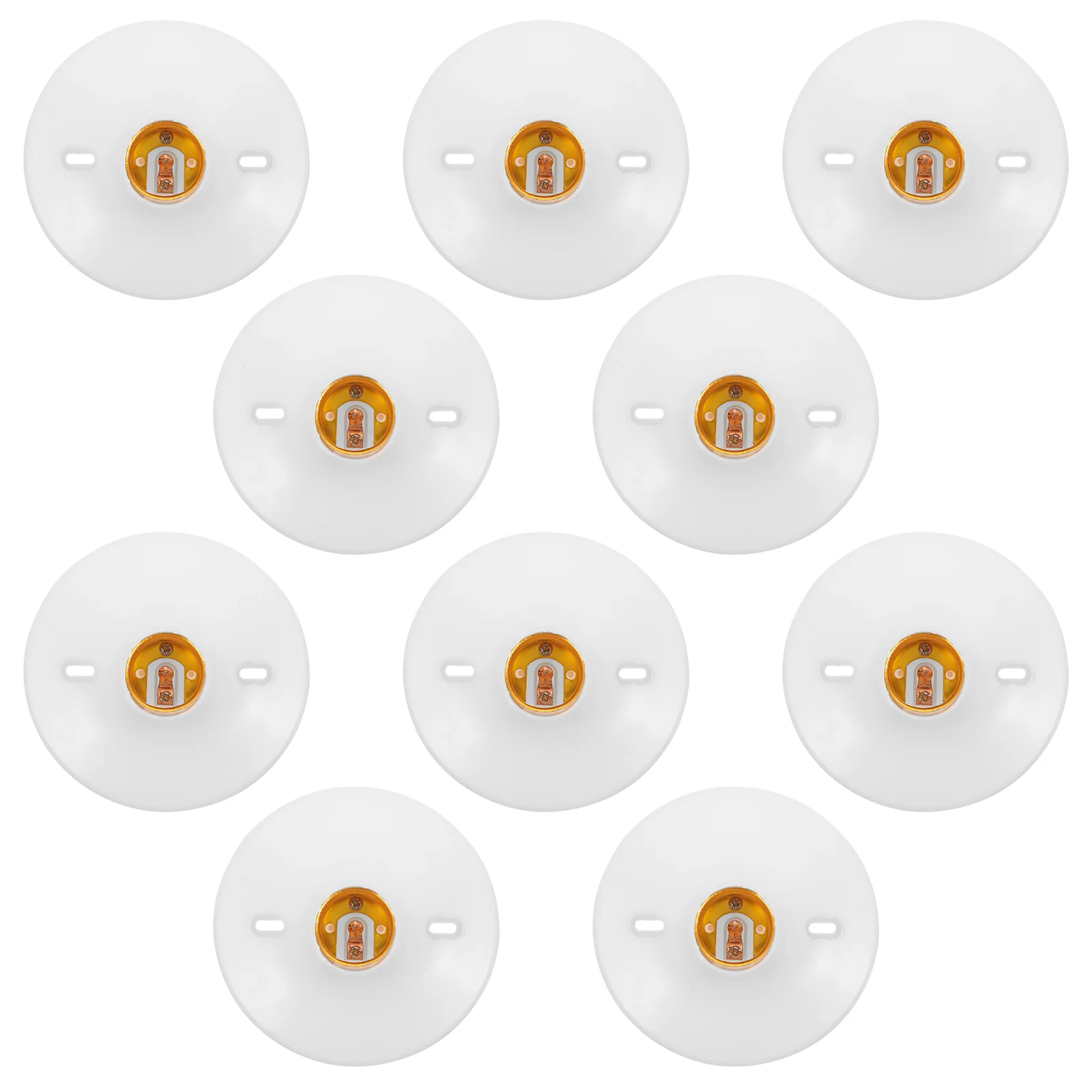 

10 Pcs Lamp Holder Home+decor E27 Light Socket Base Bulb Mini Copper Decoración