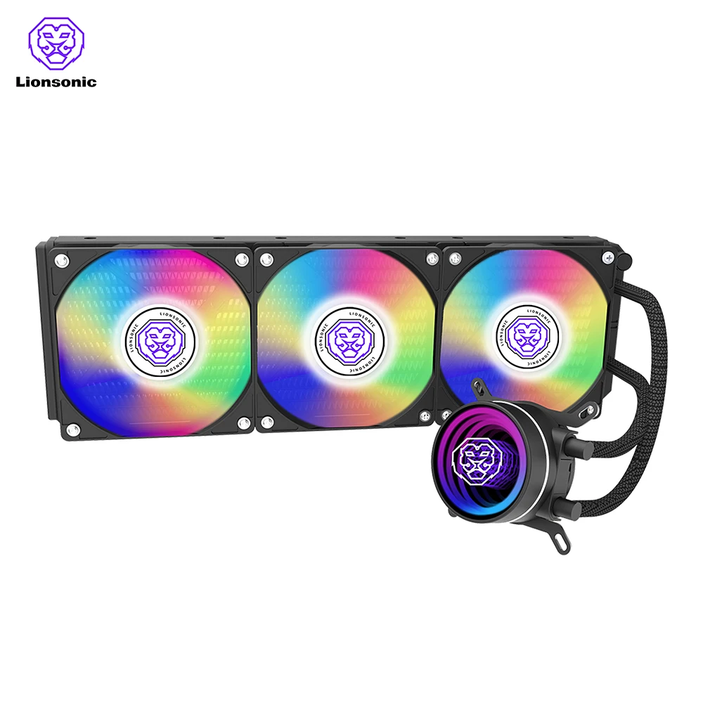 Lionsonic Water Cooler CPU Cooling ARGB Cooler Fan 120mm X99 Processor Cooler Liquid Cooling for LGA1700/1151/2011/AM3/AM4 White