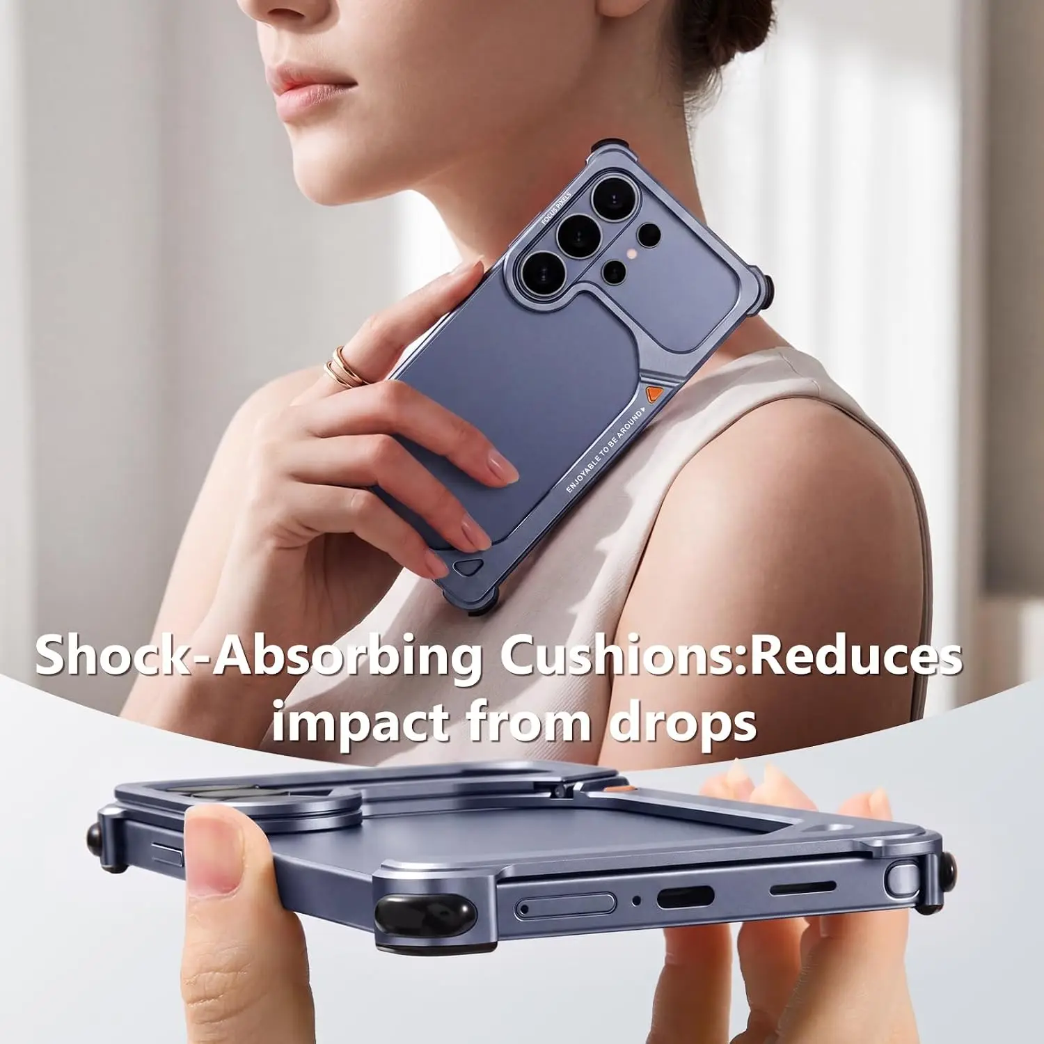 Aluminum Bumper - Slim Shockproof Minimalist Design with MagSafe Compatibility