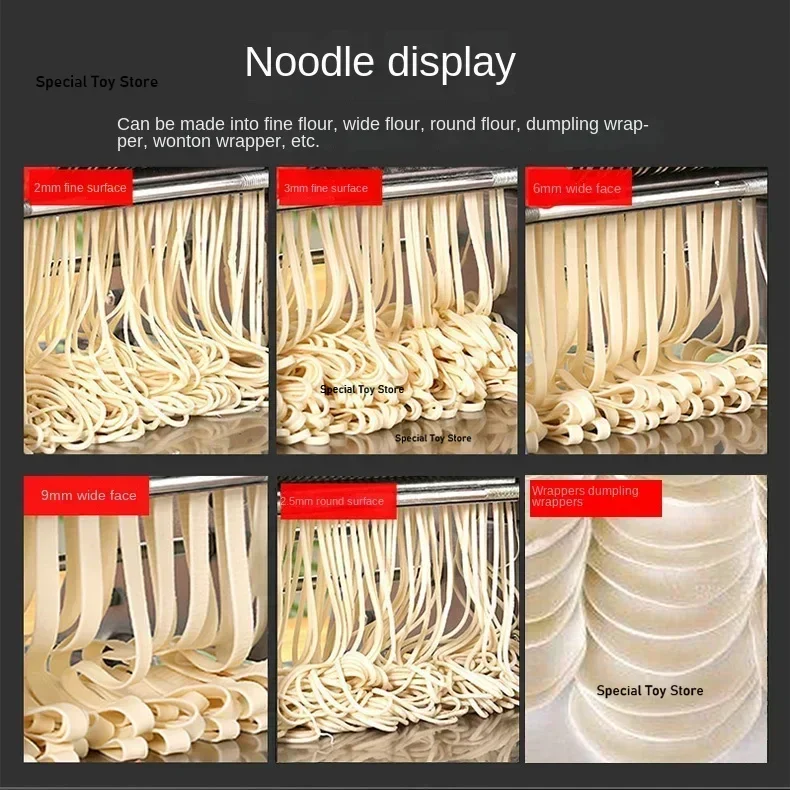 Noodle Machine Electric Press Small Stainless Steel Household Manual Rolling Machine DumplingWrapper Wonton Wrapper Noodle Maker