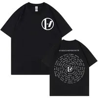Twenty One Pilots Overcompensate Lyric Print T-shirt The Clancy World Tour 2024 T-shirts Men Women Fashion Rock Hip Hop T Shirts 1