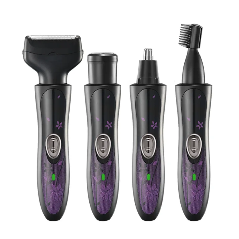 Electric Shaver 4 in 1 for Women, Portable Electric Razor for Women, Rechargeable Women Electric Trimmer for Face Arm Body Legs 6