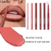 6 Nude Matte Matte Lipstick Pencil Set Waterproof Sweatproof Non-Stick Cup Non-Fade Swivel Hook Lip Pencil 3