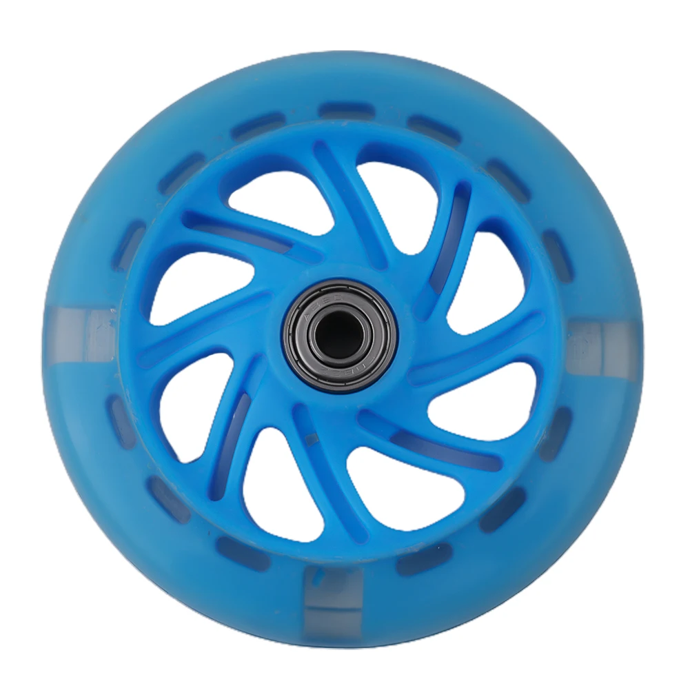 1pc LED-Blitz Rad Blinkende Lichter Zurück Hinten ABEC Für Roller Mini 12x2cm PU Kinder ersetzen Räder Beleuchtung Outdoor Fahrrad Teil – Detail 28