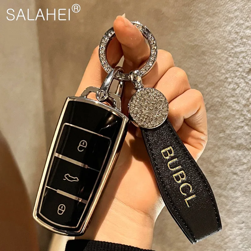 

TPU Car Remote Control Case Cover Keychain Holder For Volkswagen VW Passat CC B6 B7 B7L CC R36 Maogotan B5 Passat 3C Accessories