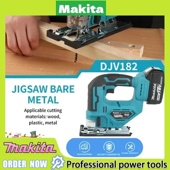 Makita DJV182Z 340W Seghetto alternativo senza spazzole Seghetto alternativo elettrico con lama per sega Cordless Manico a barilotto Seghetto alternativo Utensile elettrico da falegname portatile
