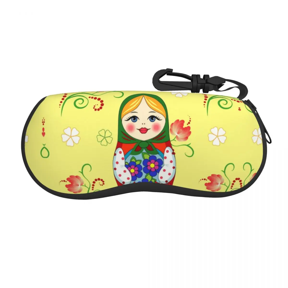 

Adorable Russian Doll Eyeglass Glasses Case Men Women Soft Matryoshka Art Sunglasses Protective Pouch