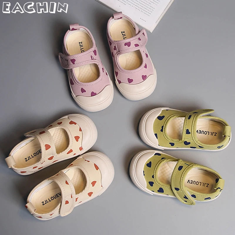 

2023 Children's Shoes Toddler Spring New Canvas Shoes Comfy Soft Bottom Girls Shoes Kids Non-slip School Shoes Casual Canvas