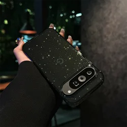 Luxury Bling Shining Glitter Clear Candy Case - Starry Sky Transparent Shockproof Cover for Pixel 11 (Black)