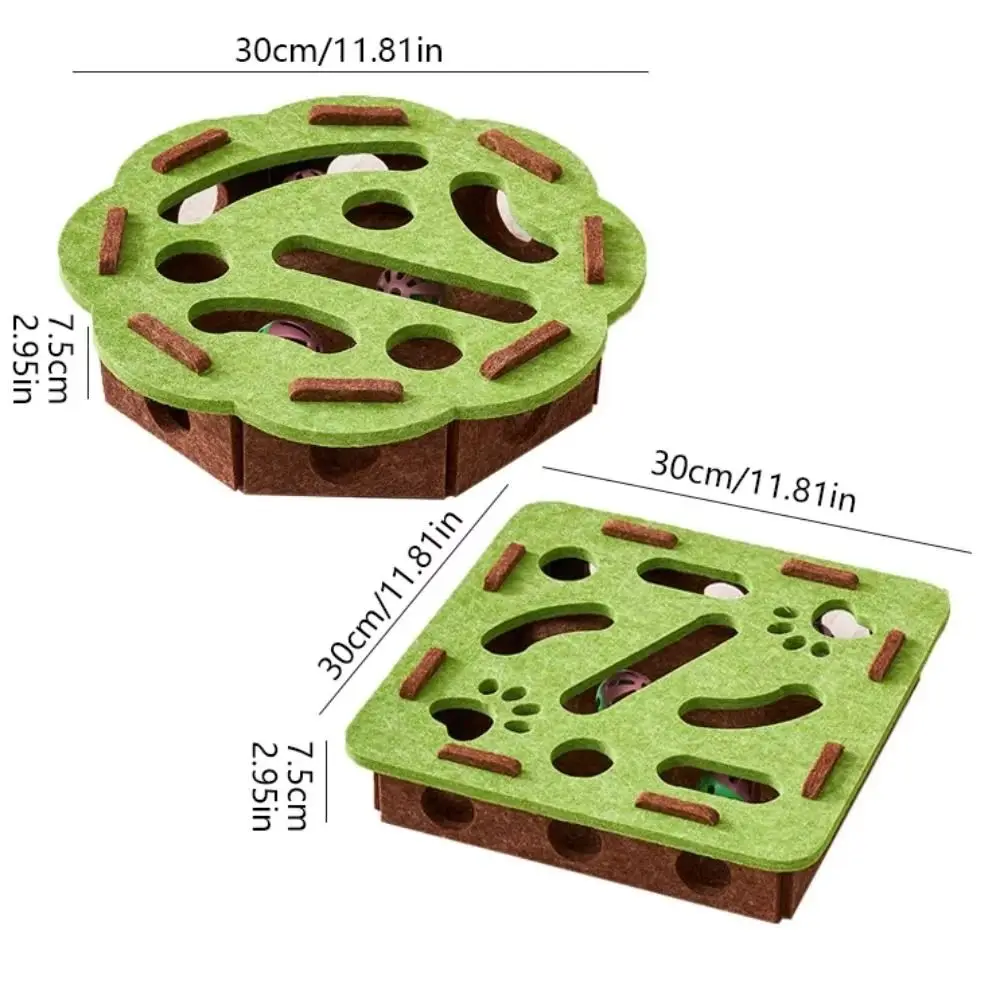 New with Ball Cat Scratching Posts Felt Compact Size Cat Exercise Toy DIY Cat Puzzle Box Indoor