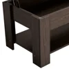 Modern 38.6" Wood Lift Top Coffee Table with Shelf for Livingroom, Espresso 4