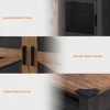 59" Coffee Bar Storage Cabinet with Mesh Doors, Farmhouse Buffet Cabinet, Rustic Sideboard with Sliding Barn Doo 6