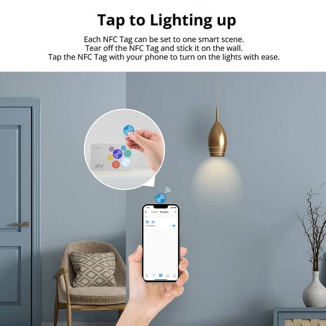 Sonoff NFC Tag Smartphone Hahn Trigger Gerät In Szene Bequem und Einfach zu  Bedienen Aufkleber Smart Home Teile Arbeit mit eWelink - AliExpress