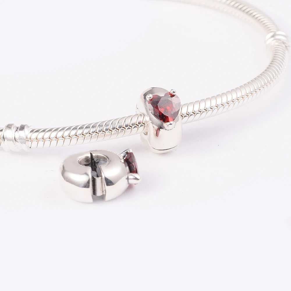 

100% Real Silver 2022 Girl Friends Gift Beads 925 Original DIY Beads Women Clip Charms for Bracelets