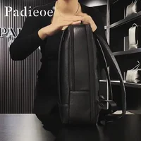 Sac à dos en cuir pleine fleur pour homme, sacoche pour ordinateur portable 16 pouces, sac d'école, sac à dos professionnel en cuir pour homme 3