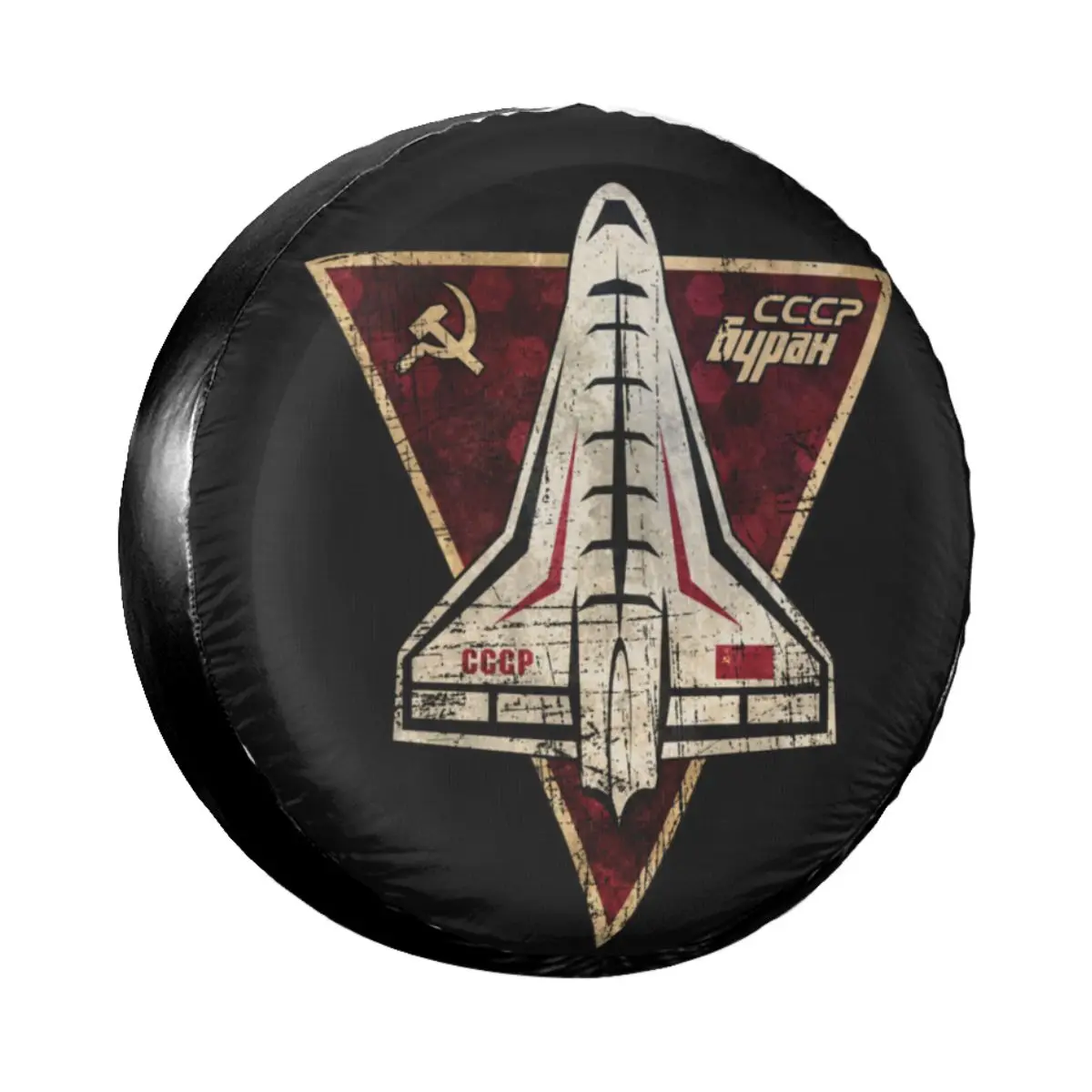 Cccp Buran Space Shuttle Spare Tire Cover Bag Pouch For Jeep Hummer Soviet Union Ussr Spaceplane Car Wheel Covers 14" 15" 16" 17