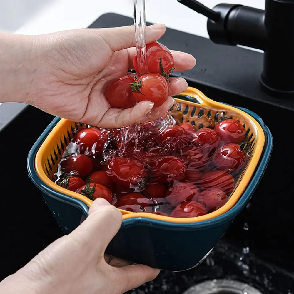  6PCS Kitchen Colander Strainer Set Vegetable Washing