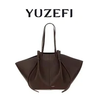 YUZEFI Sac fourre-tout pour femme, couleur unie, rétro, minimaliste, détente, luxe, polyvalent, pour les déplacements quotidiens, voyage, grande capacité, sac à bandoulière 1