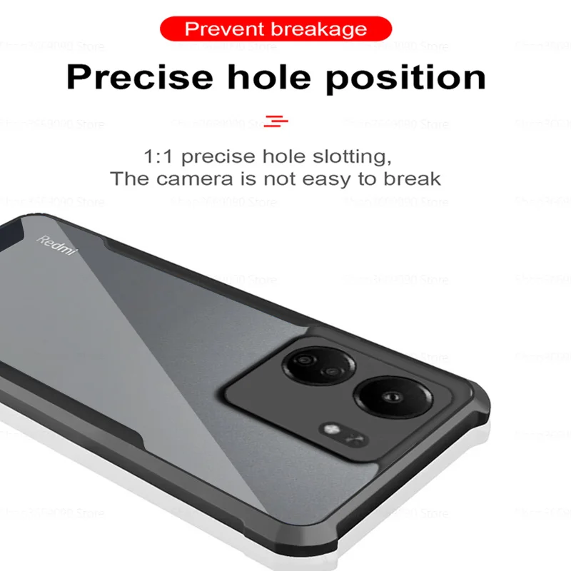 Clear Acrylic Shockproof Armor Case with Lens Protection