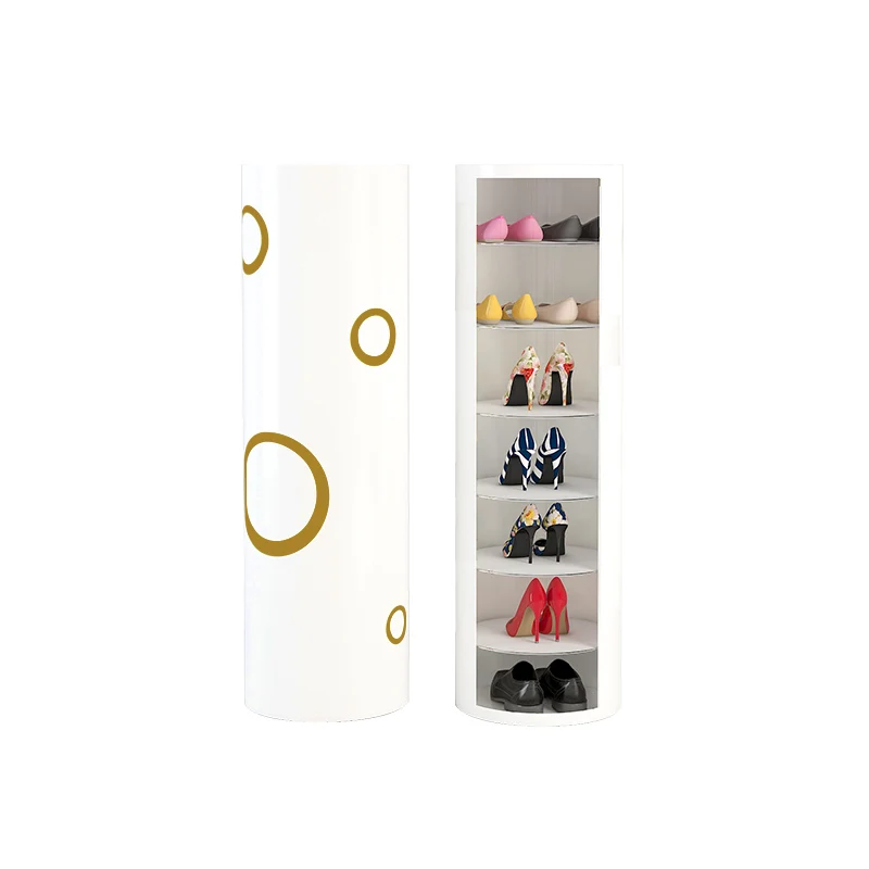 

Rotating Shoe Cabinet Home Doorway 360 Degrees Storage Fantastic Space-Saving Simple Rack Door Vertical Small Narrow