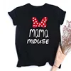 Mama Mouse & Mimi Mouse Print Family Outfits Short Sleeve Family Matching Outfit Mom Tshirt+Newborn Romper Baby Mom Clothes 5