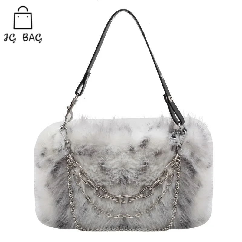 

Fur bags female New Plush Chain Underarm Bag Versatile INS One Shoulder Crossbody sexy charm Elegant chic beautiful