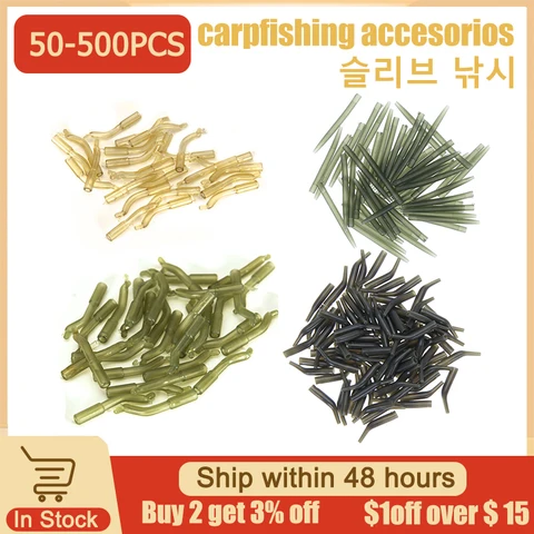 Accessoires de pêche à la carpe sans emmêlement, manchon de crochet pivotant, aligneur de ligne, plate-forme de pêche à la carpe, matériel Terminal à cheveux, 50-500