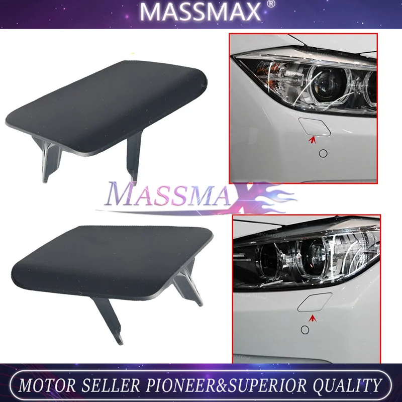 

51117293031 For BMW F30 F31 3 Series 2012-2015 Left Right Pair Headlight Washer Nozzle Trim Cover Cap Lid Unpainted