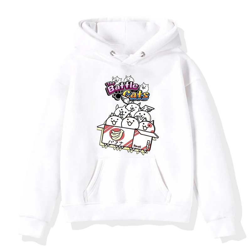 thumbnail image 1 of Sudadera con capucha con estampado de gatos de Game The Battle, bonita sudadera de dibujos animados para niñas, ropa para niños, sudadera de anime para niños, ropa de abrigo para niños, 1 of 5