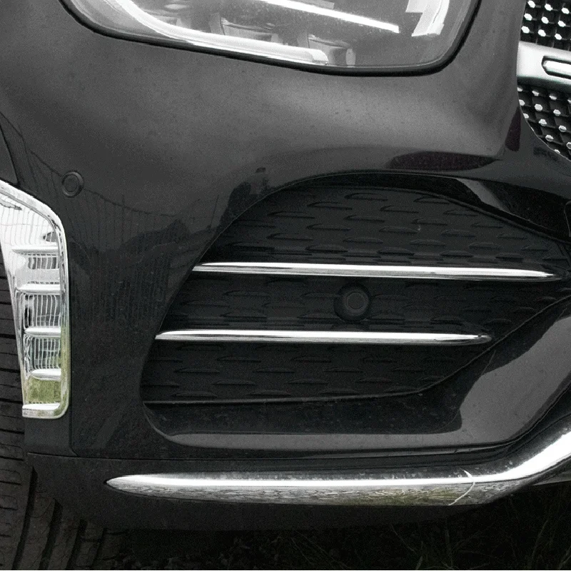 Paraurti Anteriore Spoiler Air Knife Fendinebbia Cornice Adesivi Trim Per Mercedes Benz Glc Coupe 2020 2021