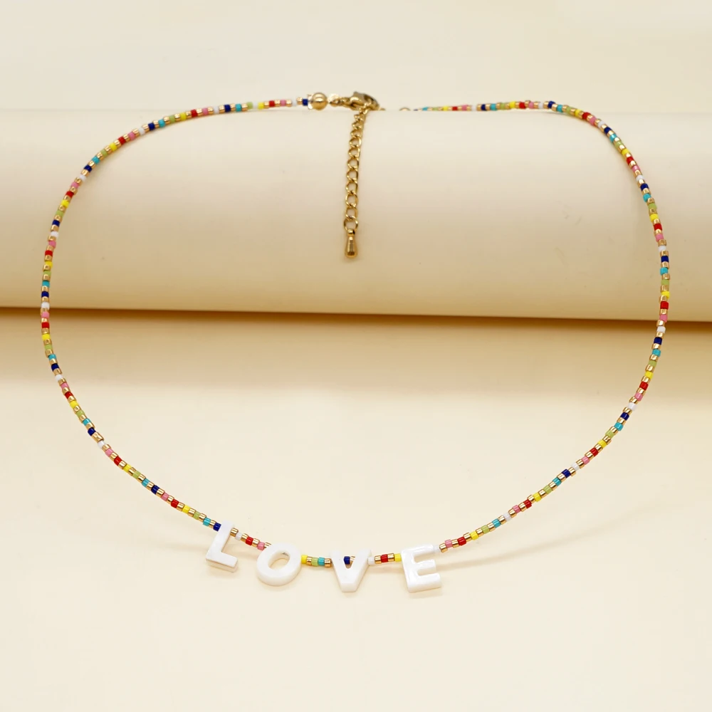 

Ожерелье Go2Boho в стиле бохо с ракушками колье LOVE Miyuki DIY, женское ювелирное изделие, ожерелье с подвеской Rainbo, ожерелье с бусинами, Женское Ожерелье 2023 Gitts