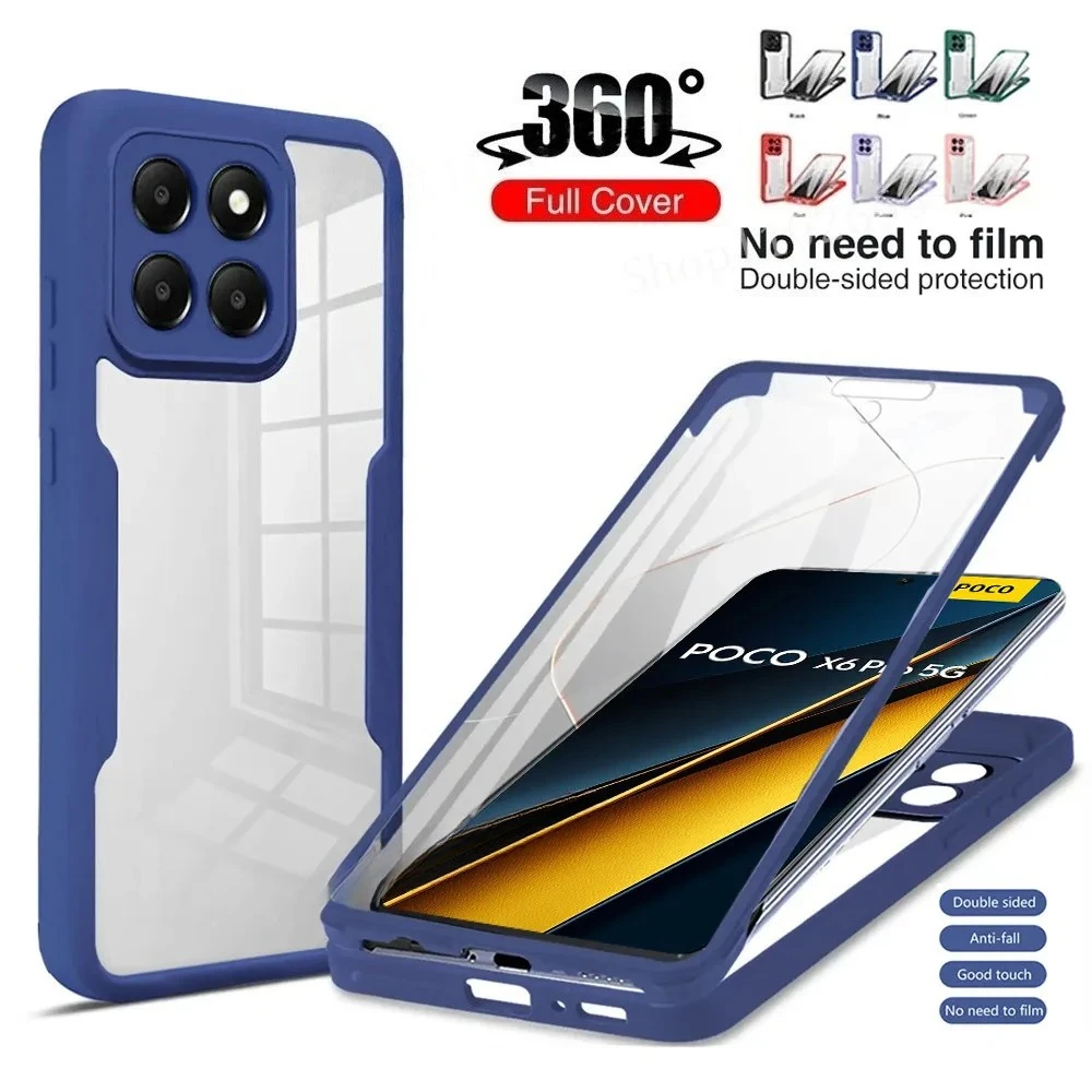 360 Full Cover Clear Phone Case with Front and Back Protection