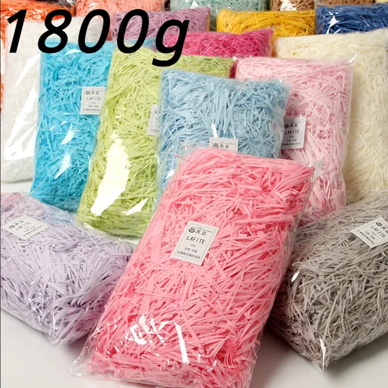 Raffia Filler 100g Colorful Shredded Crinkle Lafite Grass Paper DIY Wedding Party Gift Box Candy Material Packaging Filler