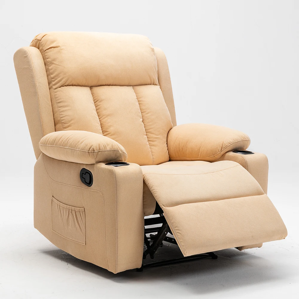 ספה נוחה בסגנון אירופי עם בד כיסא נוח ידני עם מחזיק כוסות