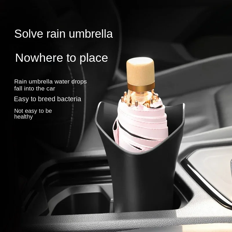 Car Storage Box Umbrella Holder Car Umbrella Storage Full Automatic Umbrella Bucket Rain and Sun Dual Purpose Car Inside