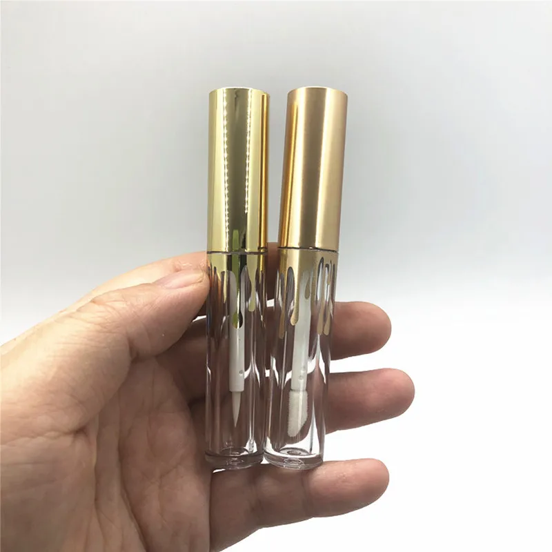 

10-50pcs 2.5ml 4ml Empty Lip Gloss Tubes,Water drop Clear Mascara Tubes with Gold Cap,wave Eyeliner bottle Refillable Container