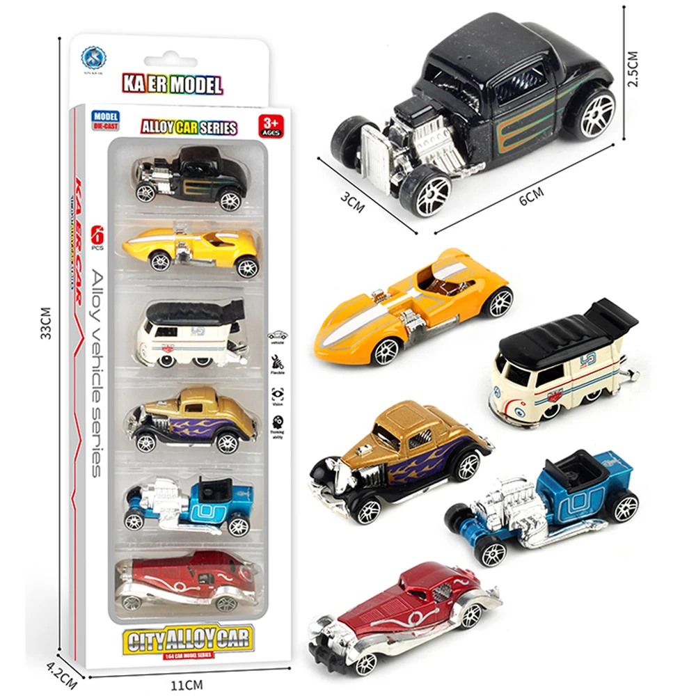 1:64 City Alloy Sports Car Vintage Bridge Mini Racing Collection Slide Vehicle Toy Diecast Model Boy Kids Toys Car Birthday Gift