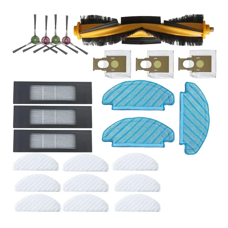 

Replacement Parts Brush Dust Bag Filters Kit For Ecovacs Deebot OZMO T8 T8 AIVI Robot Vacuum Cleaner Accessories