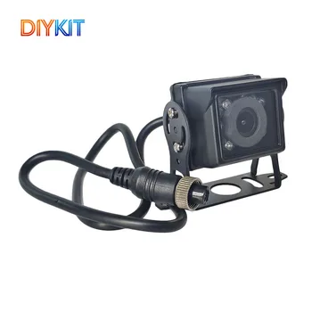 DIYKIT Telecamera per Auto 480TVLines IP68, Telecamera di Retromarcia 4PIN CCD per Furgoni, Autobus, Camion, Visione Notturna IR