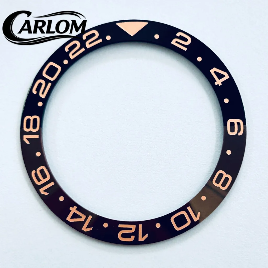 Black, Blue, Green Ceramic Aluminum Sloping Bezel Insert