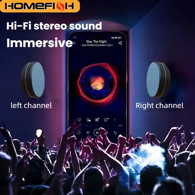 HOMEFISH B1 Portable Bone Conduction Bluetooth Speaker Mini Wireless Vibration Speaker HiFi Stereo TWS for Home Outdoor Travel 2