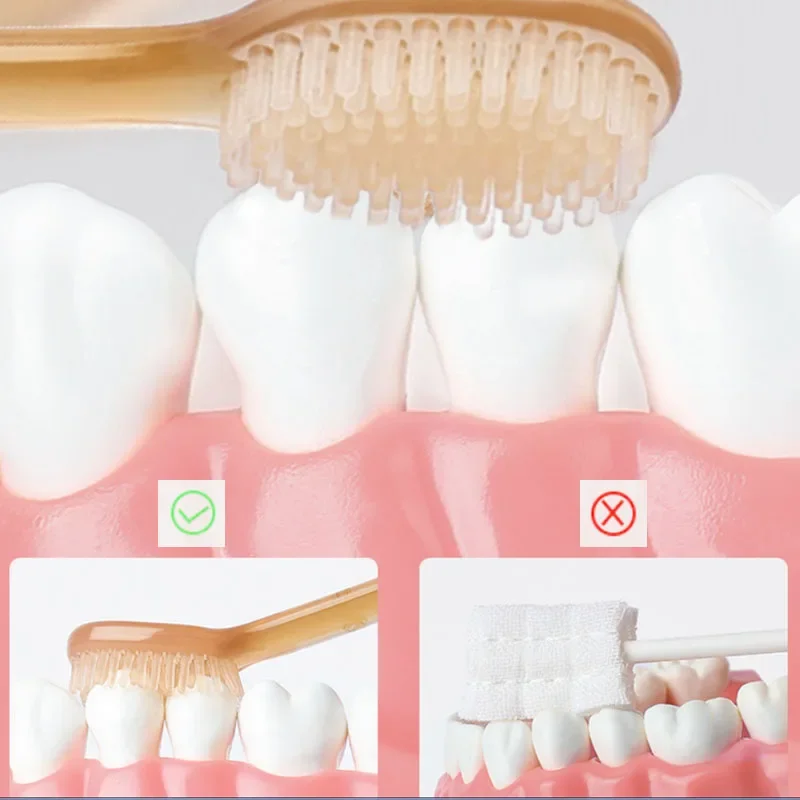 Baby Soft Bristle Toothbrush Silicone Tongue Brush Infant Toddler Oral Care Toothbrush Training Teeth Brush with Cover BPA Free - Image 2