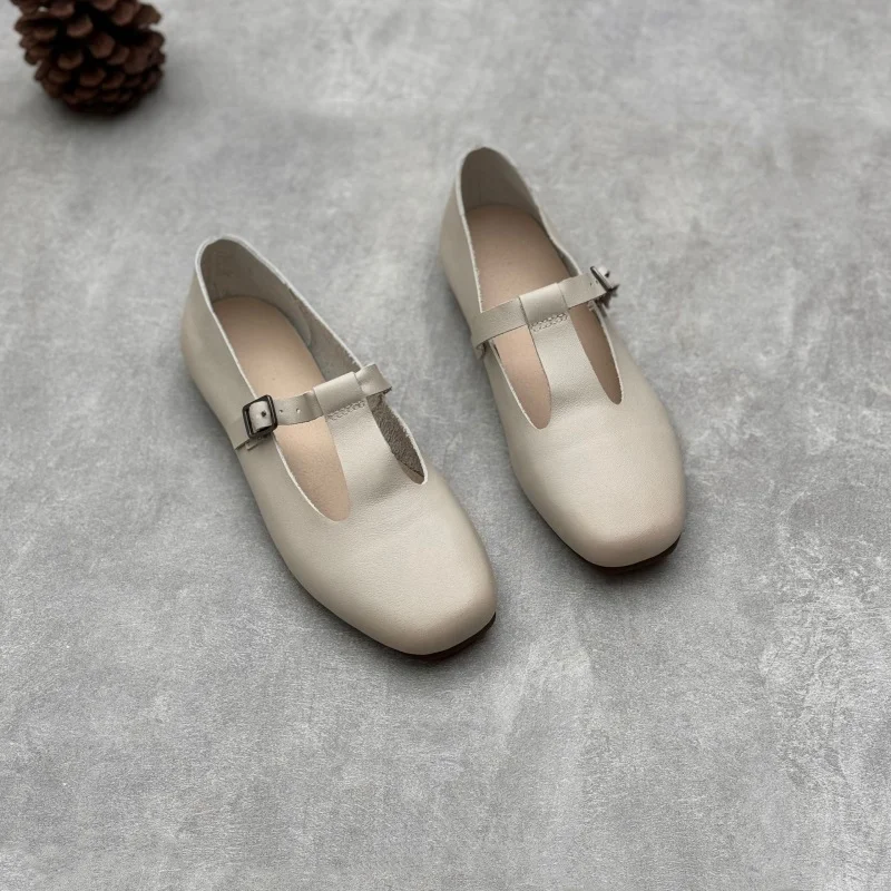 Cowhide women's shoes, tassel flat bottom, all genuine leather, Mary Jane shoes, Le Fu shoes, high-quality 5