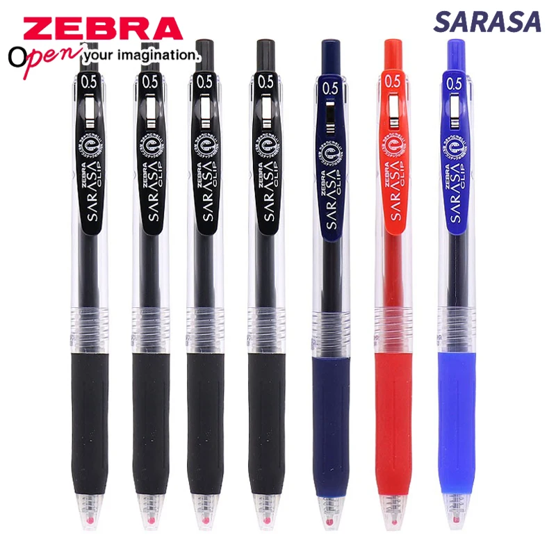 Japan ZEBRA Gel Pens SARASA JJ15 Press 0.5mm Quick Drying Red Blue Black High-capacity Kawaii School Office Accessories gel pens