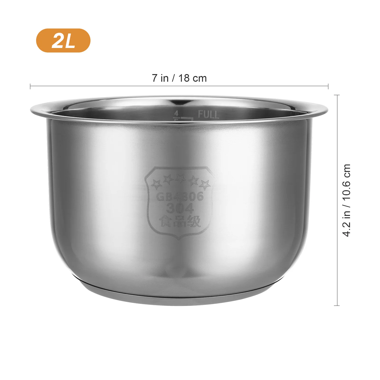 2L/3L Rice Cooker Inner Pot Rice Cooker Replacement Inner Pot Liner For Kitchen Kitchen Practical Accessories