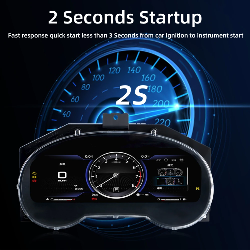 Panel de instrumentos digital para Nissan Teana / Murano / Pathfinder, velocímetro con pantalla HD de 12.3” 4