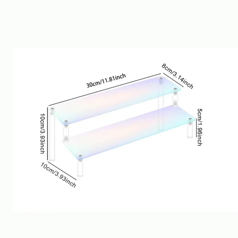 Clear Acrylic Display Stand For Anime Figures Cupcake Shelf Organizer thumbnail 2