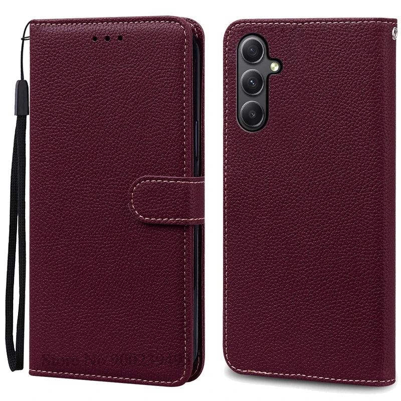 Elegant Leather Wallet Flip Case for Samsung Galaxy M35 5G