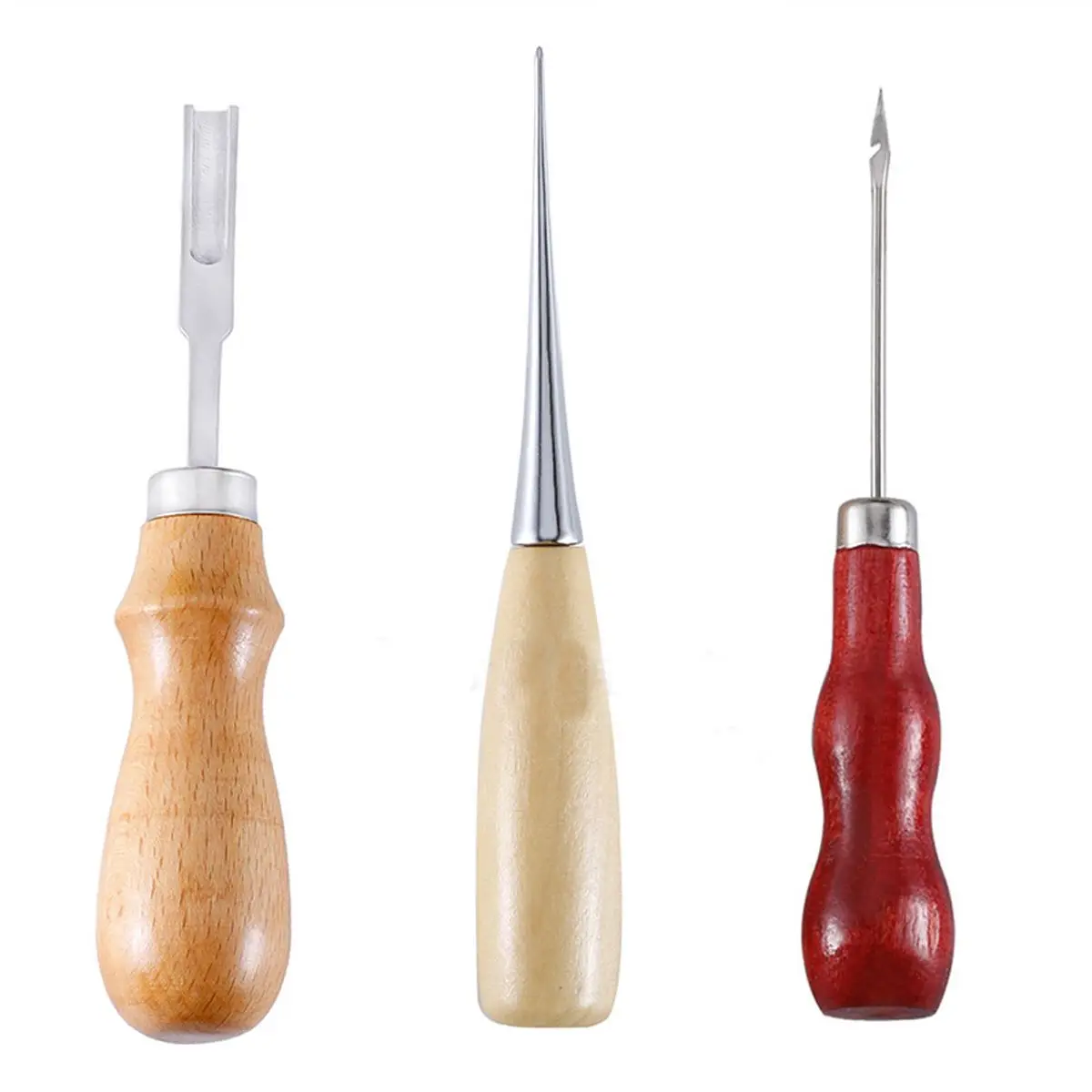 61Pcs Professional Leather Craft Tools Kit Home Hand Sewing Stitching Punch Carving Work Saddle Leathercraft DIY Accessories